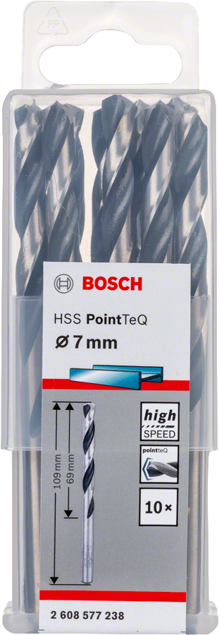 Bosch 2608577238 Metal Drill Bit, Hss Pointteq, With Din338 Standards, Diameter 7mm, Pack Of 10 - photo 2