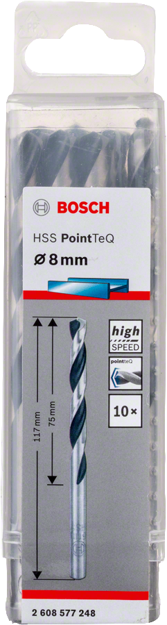 Bosch 2608577248 Metal Drill Bit, Hss Pointteq, With Din338 Standards, Diameter 8mm, Pack Of 5 - photo 2