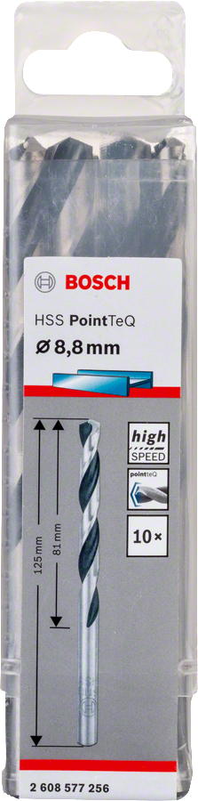 Bosch 2608577256 Metal Drill Bit, Hss Pointteq, With Din338 Standards, Diameter 8.8mm, Pack Of 5 - photo 2
