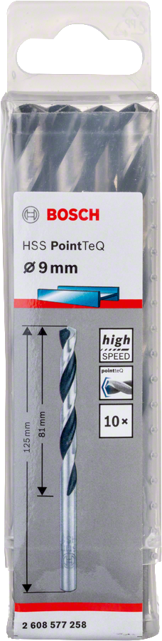 Bosch 2608577258 Metal Drill Bit, Hss Pointteq, With Din338 Standards, Diameter 9mm, Pack Of 5 - photo 2