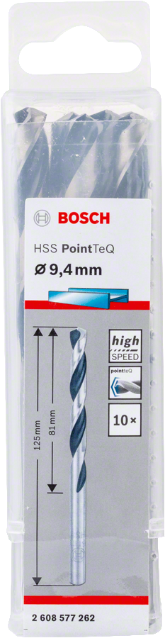 Bosch 2608577262 Metal Drill Bit, Hss Pointteq, With Din338 Standards, Diameter 9.4mm, Pack Of 5 - photo 2