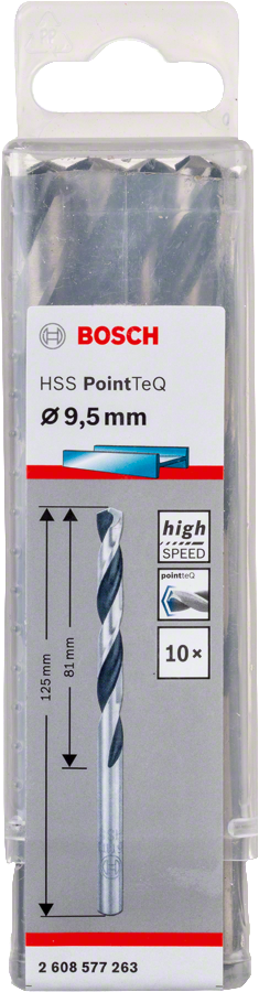 Bosch 2608577263 Metal Drill Bit, Hss Pointteq, With Din338 Standards, Diameter 9.5mm, Pack Of 5 - photo 2