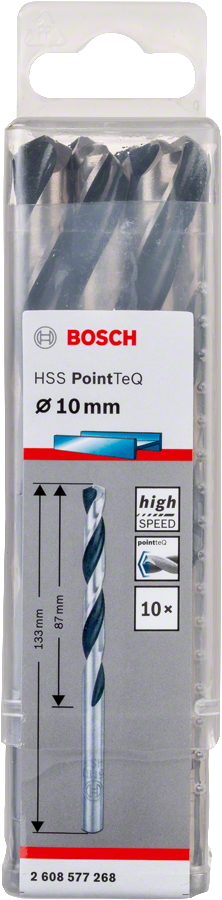 Bosch 2608577268 Metal Drill Bit, Hss Pointteq, With Din338 Standards, Diameter 10mm, Pack Of 5 - photo 2