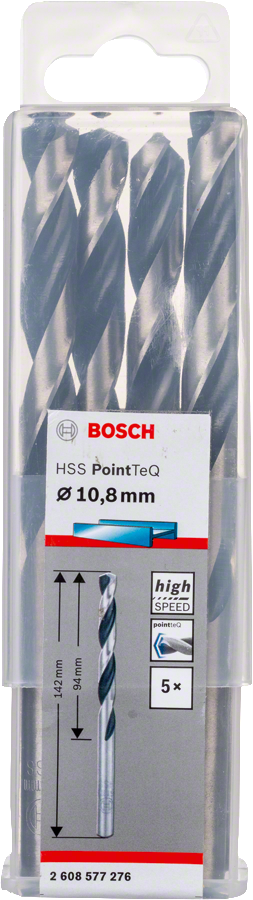 Bosch 2608577276 Metal Drill Bit, Hss Pointteq, With Din338 Standards, Diameter 10.8mm, Pack Of 5 - photo 2