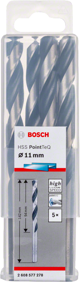 Bosch 2608577278 Metal Drill Bit, Hss Pointteq, With Din338 Standards, Diameter 11mm, Pack Of 5 - photo 2