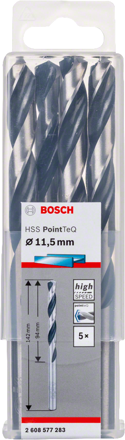 Bosch 2608577283 Metal Drill Bit, Hss Pointteq, With Din338 Standards, Diameter 11.5mm, Pack Of 5 - photo 2