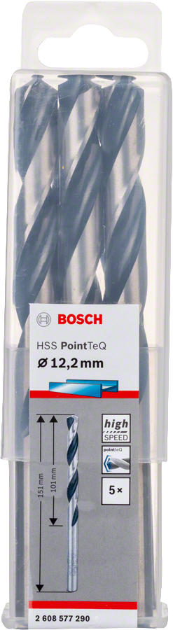 Bosch 2608577290 Metal Drill Bit, Hss Pointteq, With Din338 Standards, Diameter 12.2mm, Pack Of 5 - photo 2