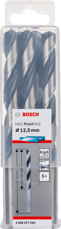 Bosch 2608577293 Metal Drill Bit, Hss Pointteq, With Din338 Standards, Diameter 12.5mm, Pack Of 5 - photo 2