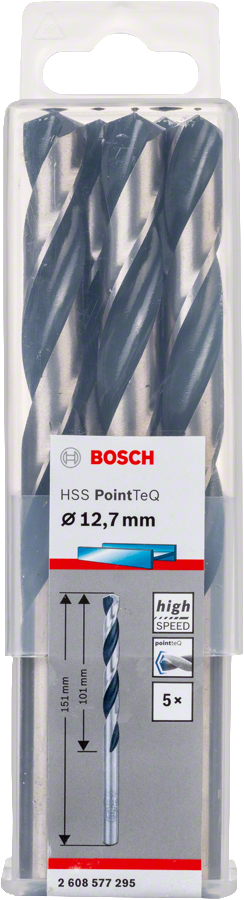 Bosch 2608577295 Metal Drill Bit, Hss Pointteq, With Din338 Standards, Diameter 12.7mm, Pack Of 5 - photo 2