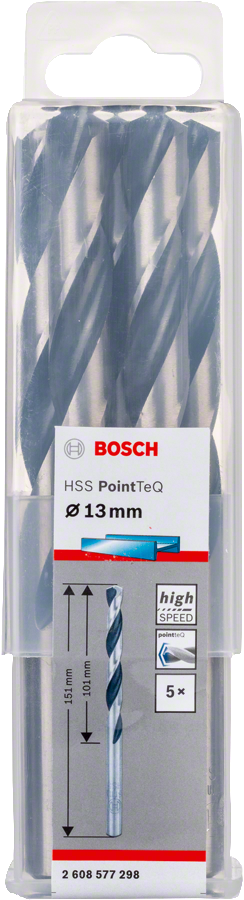 Bosch 2608577298 Metal Drill Bit, Hss Pointteq, With Din338 Standards, Diameter 13mm, Pack Of 5 - photo 2