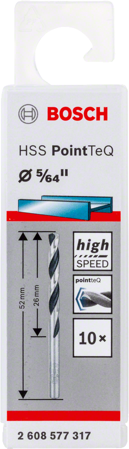 Bosch 2608577317 Metal Drill Bit, Hss Pointteq, With Din338 Standards, Diameter 5/64"mm, Pack Of 10 - photo 2