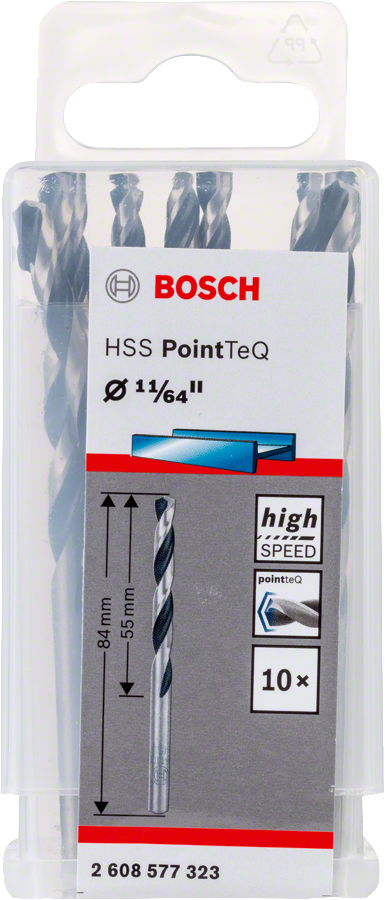 Bosch 2608577323 Metal Drill Bit, Hss Pointteq, With Din338 Standards, Diameter 11/64"mm, Pack Of 10 - photo 2