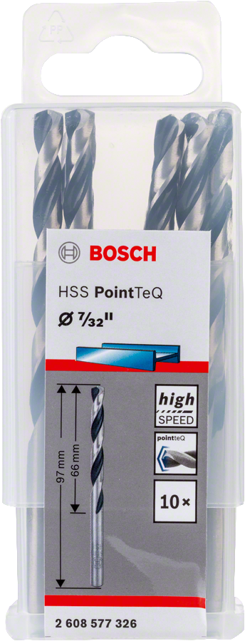Bosch 2608577326 Metal Drill Bit, Hss Pointteq, With Din338 Standards, Diameter 7/32"mm, Pack Of 10 - photo 2