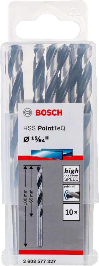 Bosch 2608577327 Metal Drill Bit, Hss Pointteq, With Din338 Standards, Diameter 15/64"mm, Pack Of 10 - photo 2