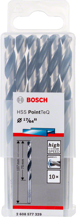 Bosch 2608577329 Metal Drill Bit, Hss Pointteq, With Din338 Standards, Diameter 17/64"mm, Pack Of 10 - photo 2