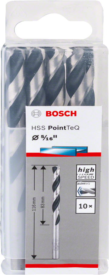 Bosch 2608577332 Metal Drill Bit, Hss Pointteq, With Din338 Standards, Diameter 5/16"mm, Pack Of 10 - photo 2