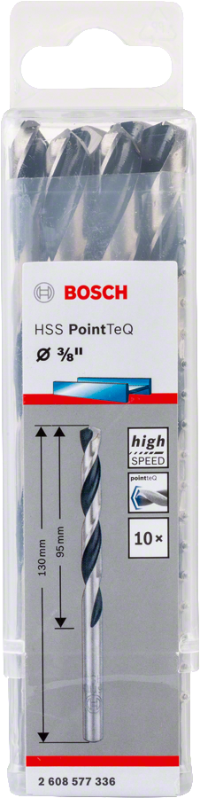 Bosch 2608577336 Metal Drill Bit, Hss Pointteq, With Din338 Standards, Diameter 3/8"mm, Pack Of 5 - photo 2