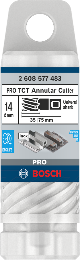 Bosch 2608577483 Tungsten Carbide Teeth Annular Cutter With Diameter 14mm & Cutting Depth 35mm,pack Of 1, Pin To Be Bought Extra - photo 2