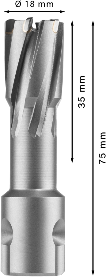 Bosch 2608577485 Tungsten Carbide Teeth Annular Cutter With Diameter 18mm & Cutting Depth 35mm,pack Of 1, Pin To Be Bought Extra - photo 3