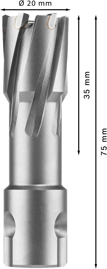 Bosch 2608577486 Tungsten Carbide Teeth Annular Cutter With Diameter 20mm & Cutting Depth 35mm,pack Of 1, Pin To Be Bought Extra - photo 3
