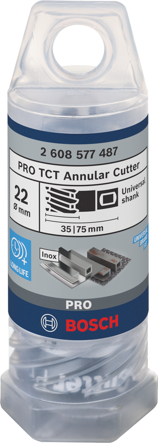 Bosch 2608577487 Tungsten Carbide Teeth Annular Cutter With Diameter 22mm & Cutting Depth 35mm, Pack Of 1,pin To Be Bought Extra - photo 2