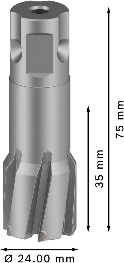 Bosch 2608577488 Tungsten Carbide Teeth Annular Cutter With Diameter 24mm & Cutting Depth 35 Mm,pack Of 1, Pin To Be Bought Extra - photo 3