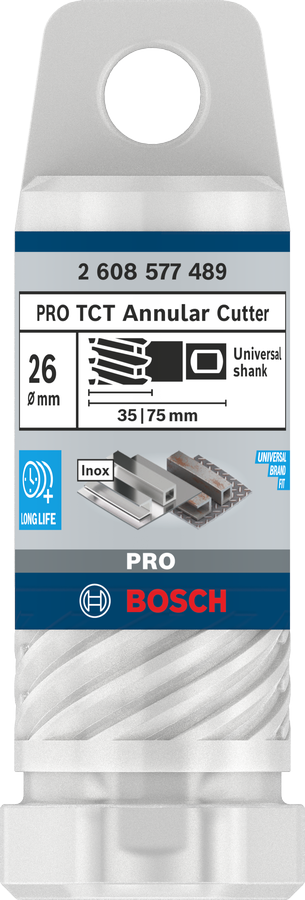 Bosch 2608577489 Tungsten Carbide Teeth Annular Cutter With Diameter 26mm & Cutting Depth 35mm,pack Of 1, Pin To Be Bought Extra - photo 2