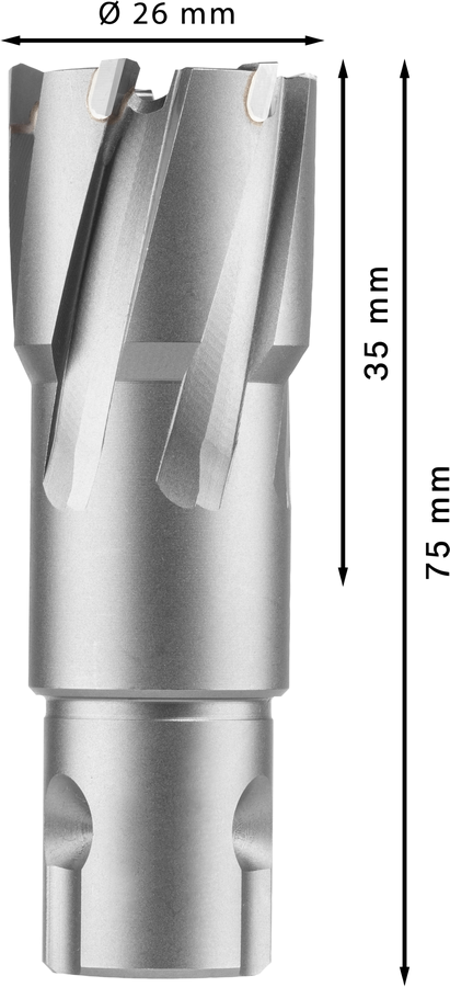 Bosch 2608577489 Tungsten Carbide Teeth Annular Cutter With Diameter 26mm & Cutting Depth 35mm,pack Of 1, Pin To Be Bought Extra - photo 3
