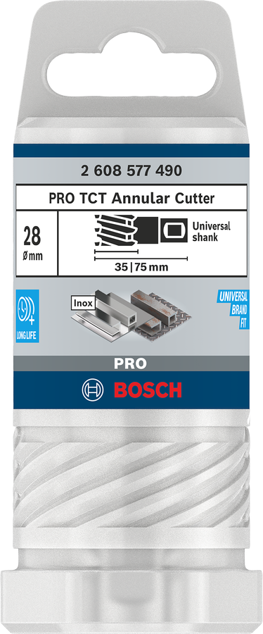 Bosch 2608577490 Tungsten Carbide Teeth Annular Cutter With Diameter 28mm & Cutting Depth 35mm, Pack Of 1, Pin To Be Bought Extra - photo 2