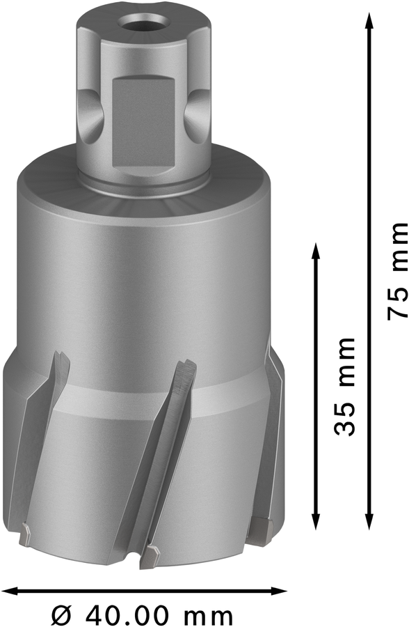 Bosch 2608577494 Tungsten Carbide Teeth Annular Cutter With Diameter 40mm & Cutting Depth 35mm,pack Of 1, Pin To Be Bought Extra - photo 3