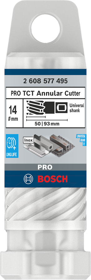 Bosch 2608577495 Tungsten Carbide Teeth Annular Cutter With Diameter 14mm & Cutting Depth 50mm,pack Of 1, Pin To Be Bought Extra - photo 2