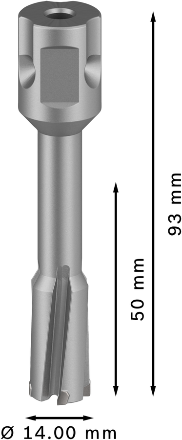 Bosch 2608577495 Tungsten Carbide Teeth Annular Cutter With Diameter 14mm & Cutting Depth 50mm,pack Of 1, Pin To Be Bought Extra - photo 3