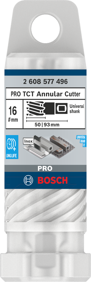 Bosch 2608577496 Tungsten Carbide Teeth Annular Cutter With Diameter 16mm & Cutting Depth 50mm,pack Of 1, Pin To Be Bought Extra - photo 2