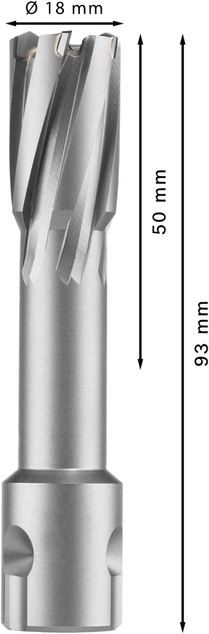 Bosch 2608577497 Tungsten Carbide Teeth Annular Cutter With Diameter 18mm & Cutting Depth 50mm, Pack Of 1, Pin To Be Bought Extra - photo 3