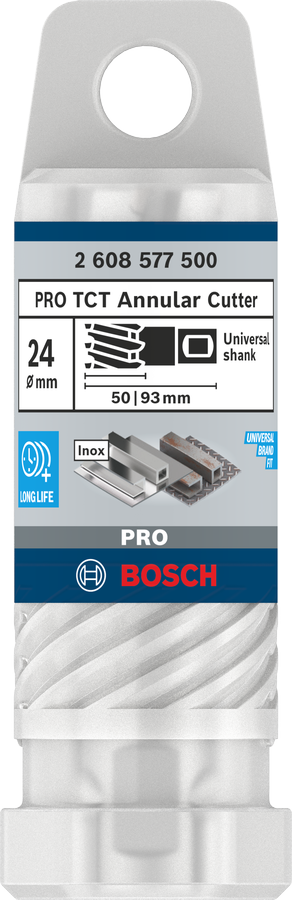 Bosch 2608577500 Tungsten Carbide Teeth Annular Cutter With Diameter 24mm & Cutting Depth 50mm, Pack Of 1,pin To Be Bought Extra - photo 2