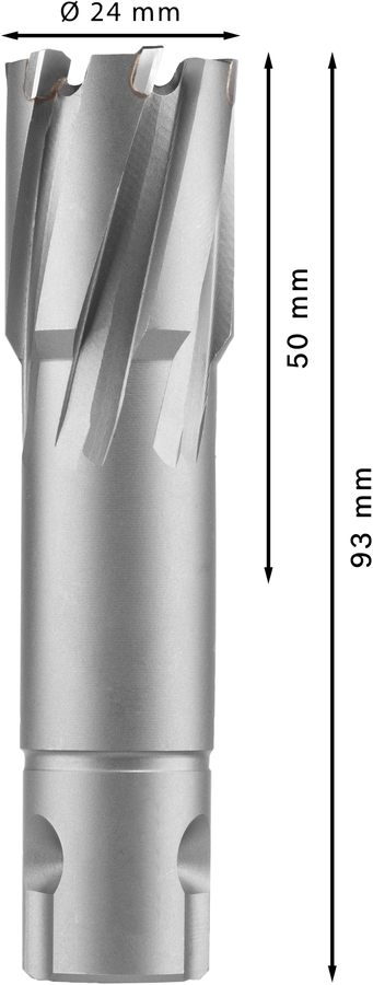 Bosch 2608577500 Tungsten Carbide Teeth Annular Cutter With Diameter 24mm & Cutting Depth 50mm, Pack Of 1,pin To Be Bought Extra - photo 3