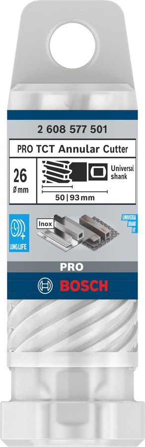 Bosch 2608577501 Tungsten Carbide Teeth Annular Cutter With Diameter 26mm & Cutting Depth 50mm,pack Of 1, Pin To Be Bought Extra - photo 2