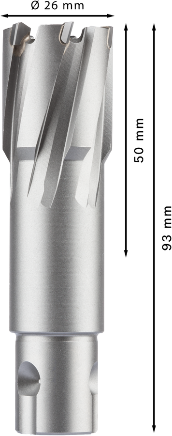 Bosch 2608577501 Tungsten Carbide Teeth Annular Cutter With Diameter 26mm & Cutting Depth 50mm,pack Of 1, Pin To Be Bought Extra - photo 3