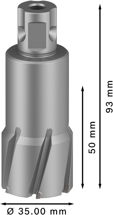 Bosch 2608577505 Tungsten Carbide Teeth Annular Cutter With Diameter 35mm & Cutting Depth 50mm, Pack Of 1, Pin To Be Bought Extra - photo 3