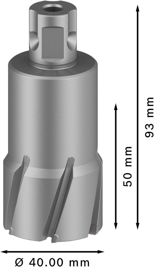 Bosch 2608577506 Tungsten Carbide Teeth Annular Cutter With Diameter 40mm & Cutting Depth 50mm,pack Of 1, Pin To Be Bought Extra - photo 3