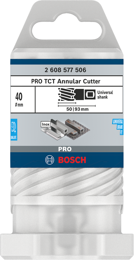 Bosch 2608577506 Tungsten Carbide Teeth Annular Cutter With Diameter 40mm & Cutting Depth 50mm,pack Of 1, Pin To Be Bought Extra - photo 2