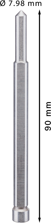 Bosch 2608577508 Annular Cutter Pin, Suitable For 35mm Depth, Pin Length 90mm,pack Of 1 - photo 3