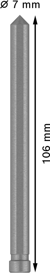 Bosch 2608577510 Annular Cutter Pin, Suitable For 50mm Depth, Pin Length 106mm,pack Of 1 - photo 3