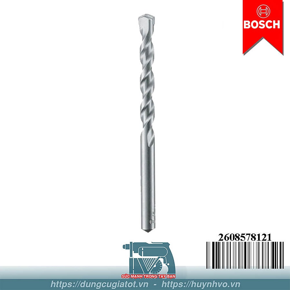 Bosch 2608578121 Masonry Drill Bit Cyl2 10mm Dia X 80mm Working Length