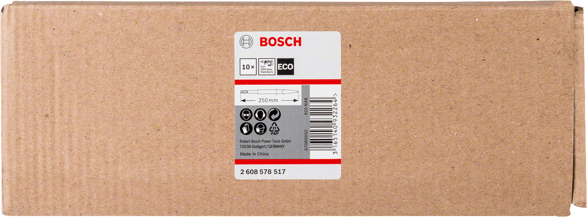 Bosch 2608578517 Eco Sds Plus Chisels - 250mm Length- Pointed