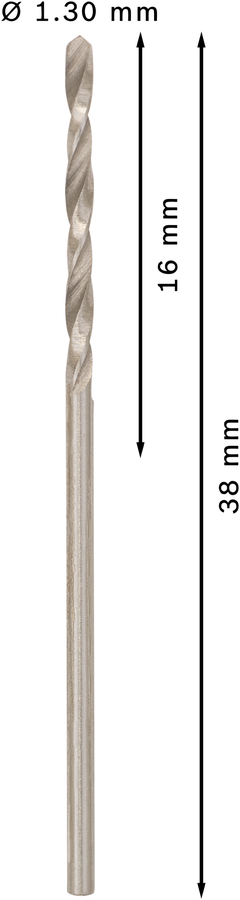 Bosch 2608585469 Hss-G Metal Drill Bits Diameter-1.3mm, Working Length-16mm, Total Length-38mm - photo 3