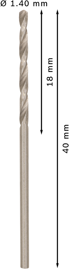 Bosch 2608585470 Hss-G Metal Drill Bits Diameter-1.4mm, Working Length-18mm, Total Length-40mm - photo 3