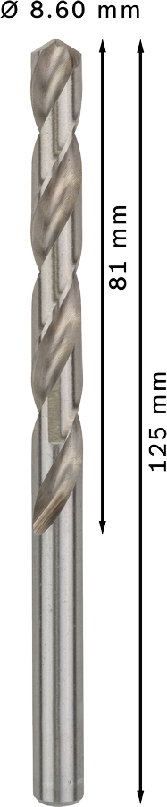 Bosch 2608585512 Hss-G Metal Drill Bits Diameter-8.6mm, Working Length-81mm, Total Length-125mm - photo 3