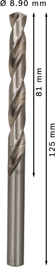 Bosch 2608585514 Hss-G Metal Drill Bits Diameter-8.9mm, Working Length-81mm, Total Length-125mm - photo 3