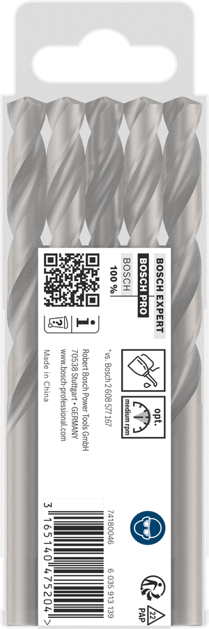 Bosch 2608585515 Hss-G Metal Drill Bits Diameter-9.1mm, Working Length-81mm, Total Length-125mm - photo 4